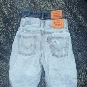 Light Blue Distressed Denim Shorts